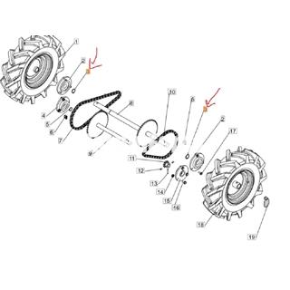 Anillo Seeger para desbrozadoras de ruedas Oleo-Mac (PB0301070007) - Imagen 2