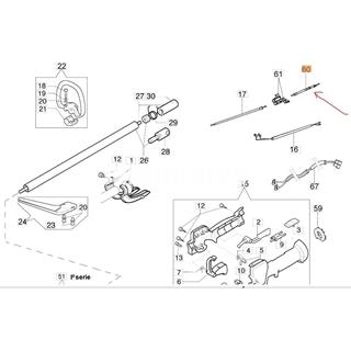 Cable acelerador desbrozadoras Oleo-Mac(62040025R) - Imagen 2