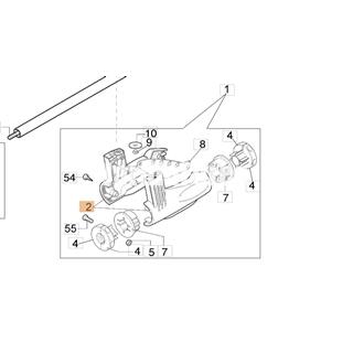 Carcasas soporte manillar desbrozadoras Oleo-Mac y Efco (61040154) - Imagen 1