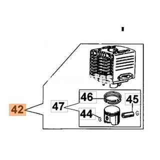 Cilindro completo motobomba Oleo-Mac SC33 - Imagen 1