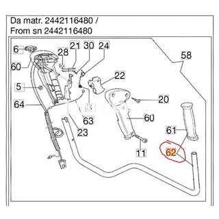 Manillar desbrozadora Oleo-Mac BC420T version moderna (61250296R) - Imagen 1
