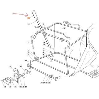 Manopla tubo vaciado saco tractores cortacésped Oleo-Mac (G125394508) - Imagen 2