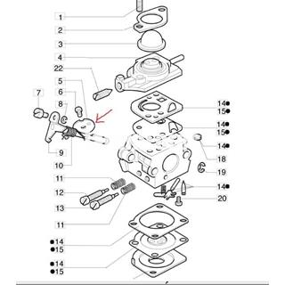 Mariposa carburador C1Q-E3 desbrozadoras Oleo-Mac(2318389) - Imagen 2