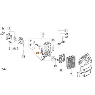 Palanca aire desbrozadoras/motobombas Oleo-Mac (61250027R) - Imagen 2