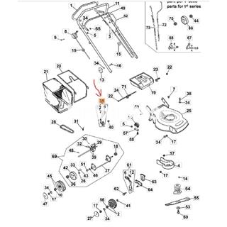 Palanca selector alturas cortacésped Oleo-Mac (66030034) - Imagen 2