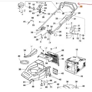 Palanca tracción cortacésped Oleo-Mac (8202320) - Imagen 2