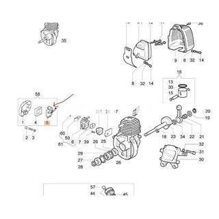 Soporte filtro aire desbrozador Oleo-Mac Sparta 26 (2318564) - Imagen 2