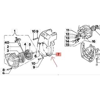 Tapa cárter motor ahoyador y motobomba Efco (4174165R) - Imagen 2
