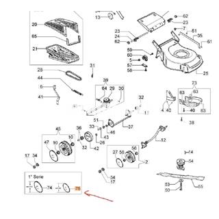 Tapa cubos exterior rueda delantera cortacésped Oleo-Mac (66030080) - Imagen 2
