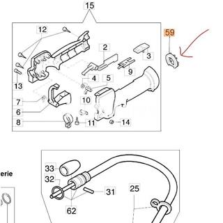 Terminal mando gas desbrozadoras mochila Oleo-Mac (4193076) - Imagen 2