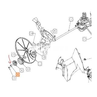 Tornillo piñón eje posterior cortacésped Oleo-Mac (C71004770) - Imagen 2